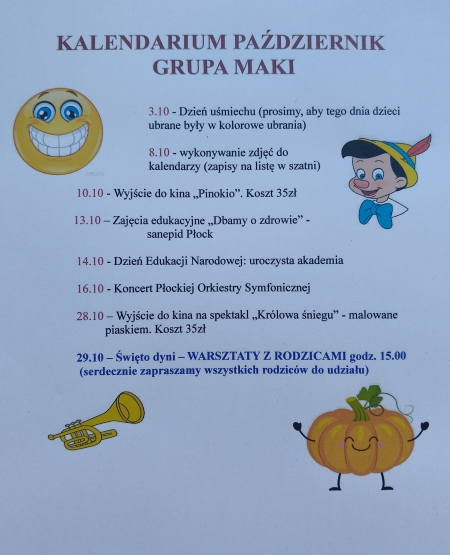 Kalendarium październik 