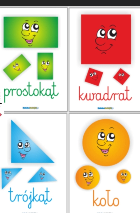 Niezapominajki w świecie figur geometrycznych i cyfr.