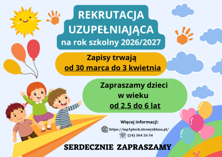 Rekrutacja uzupełniająca do przedszkola
