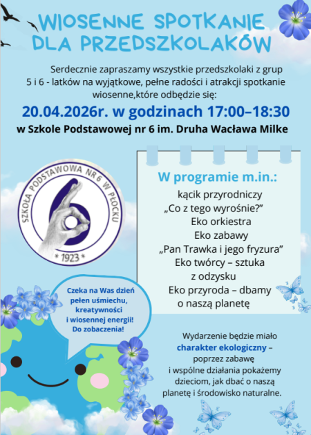 Zaproszenie na spotkanie do SP nr 6